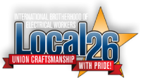 A star is on the logo of local 2 6.
